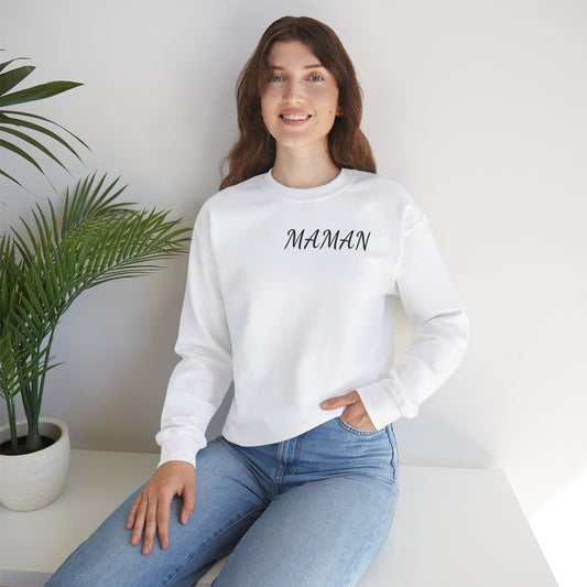 MAMAN Unisex Heavy Blend™ Crewneck Sweatshirt - Cozy Gift for Moms